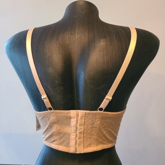 Tan Halter Lace Detailed Bra - Picture 3 of 3